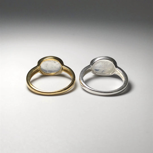 Rainbow Moonstone Ring - Rocks and Gems Canada