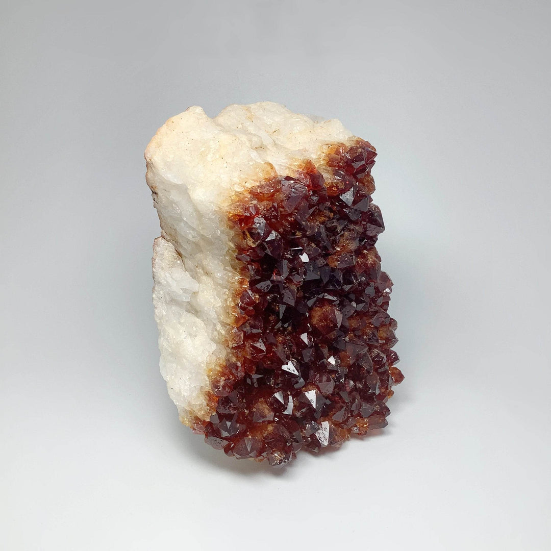 Dark Citrine Druze Cluster Stand Up - Rocks and Gems Canada