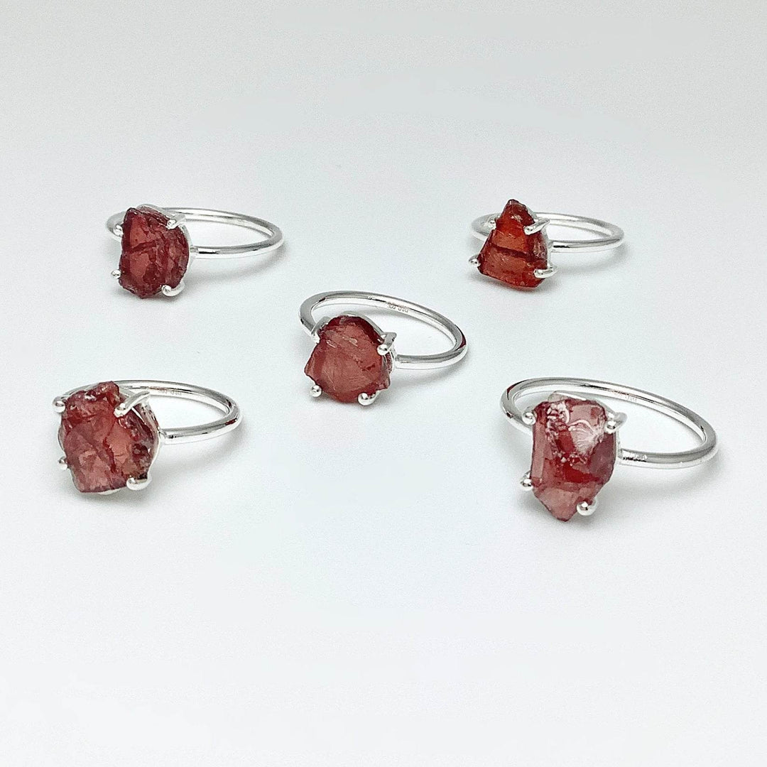 Raw Garnet Ring - Rocks and Gems Canada