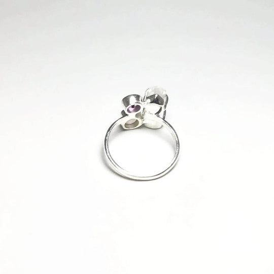 Quartz Point, Amethyst and Rose Quartz Ring - Rocks and Gems Canada