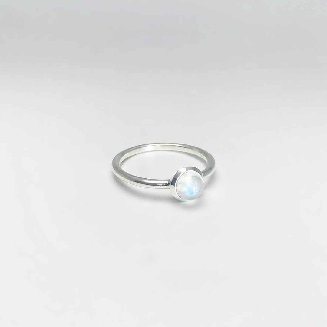 Rainbow Moonstone Ring - Rocks and Gems Canada