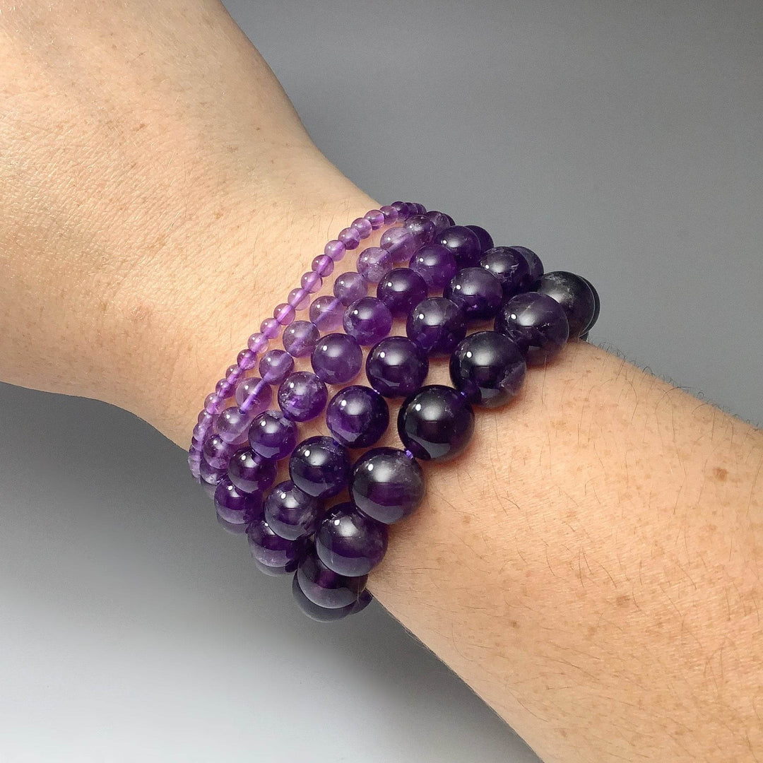 Amethyst Beaded Bracelet - Rocks and Gems Canada