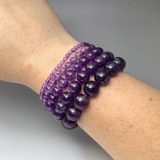 Amethyst Beaded Bracelet - Rocks and Gems Canada