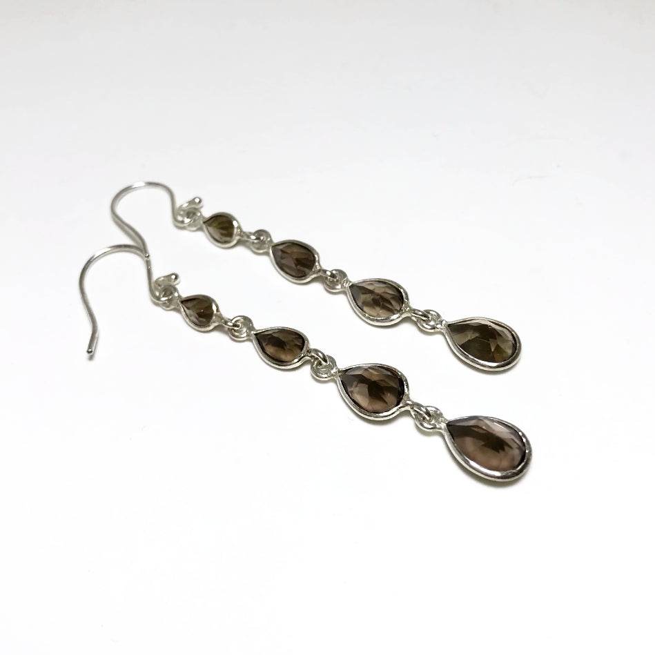 Smoky Quartz Dangle Earrings - Rocks and Gems Canada