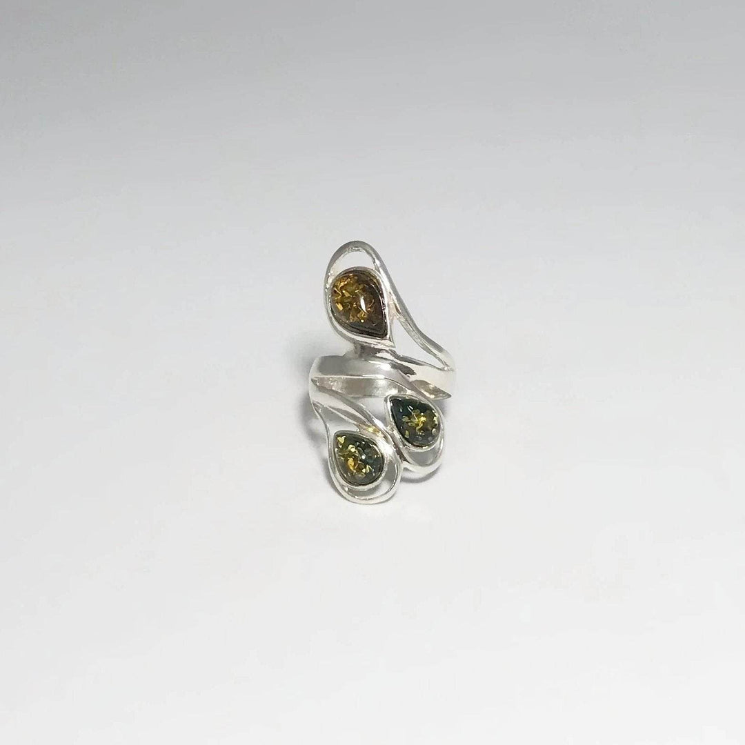 Green Amber Ring - Rocks and Gems Canada