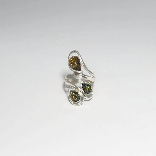 Green Amber Ring - Rocks and Gems Canada