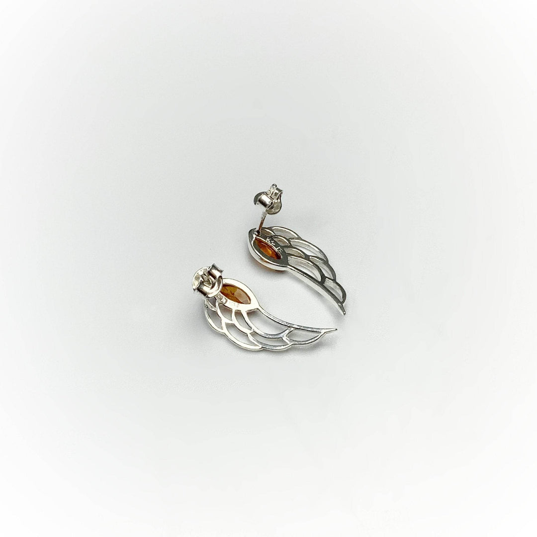 Cognac Amber Earrings - Rocks and Gems Canada