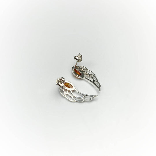 Cognac Amber Earrings - Rocks and Gems Canada