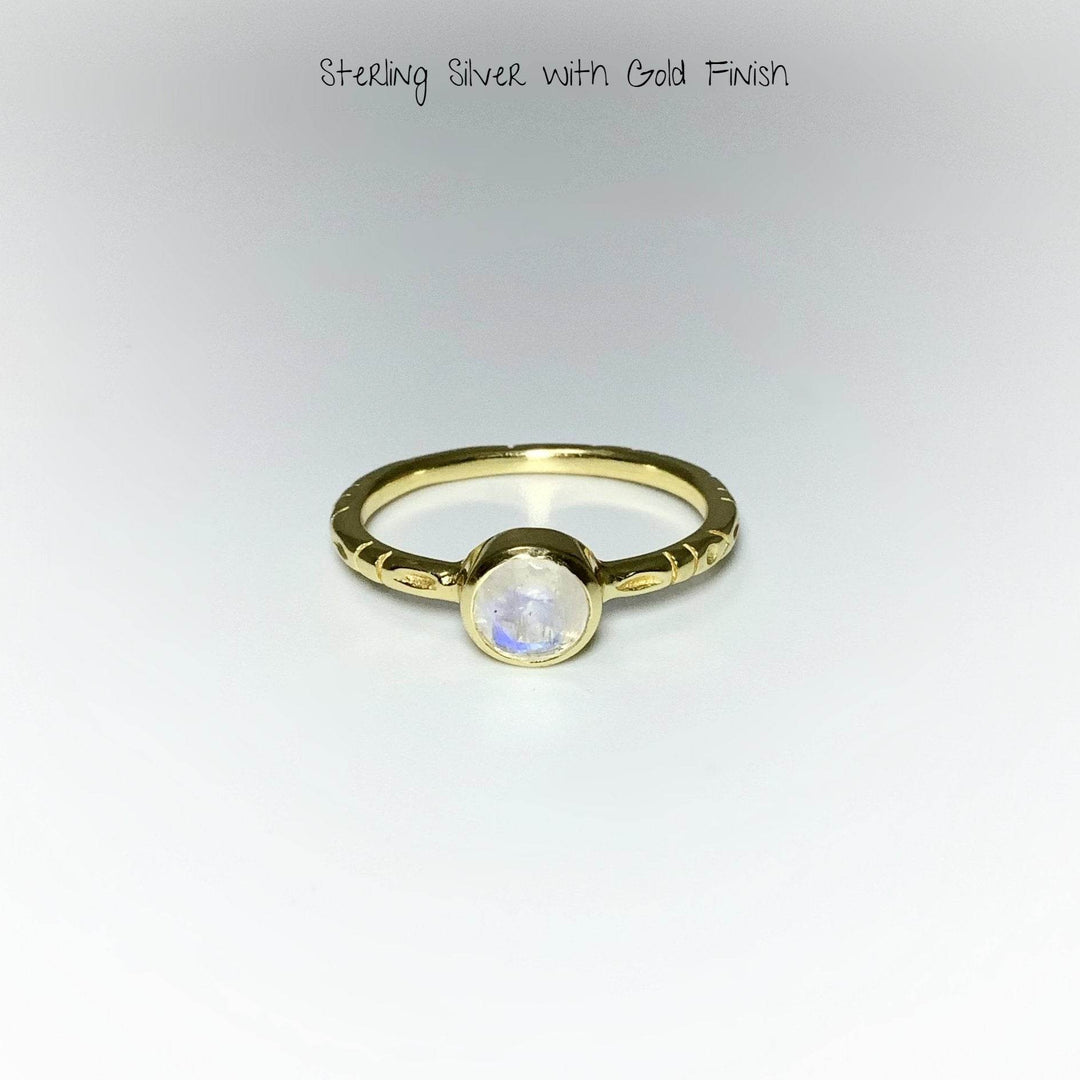 Rainbow Moonstone Ring - Rocks and Gems Canada