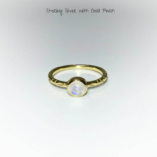 Rainbow Moonstone Ring - Rocks and Gems Canada