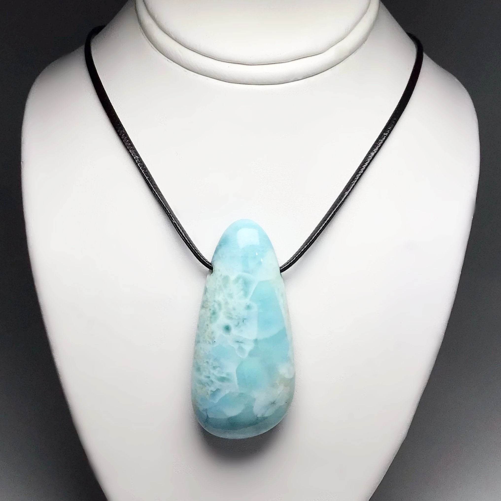 Larimar Drilled Pendant - Rocks and Gems Canada
