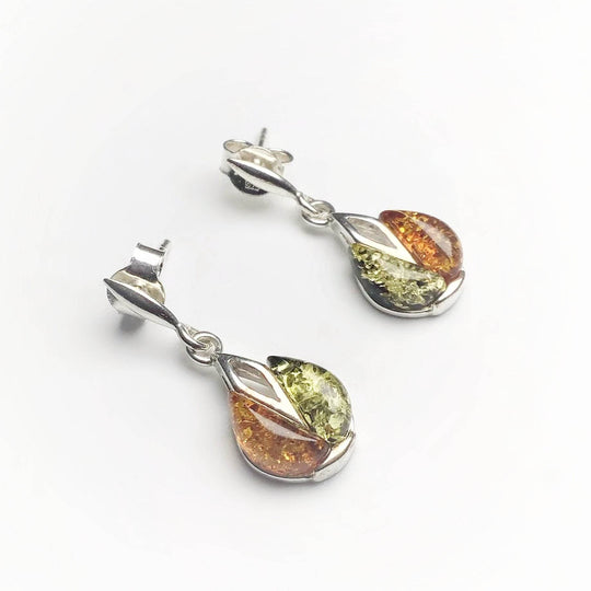 Mixed Amber Stud Earrings - Rocks and Gems Canada