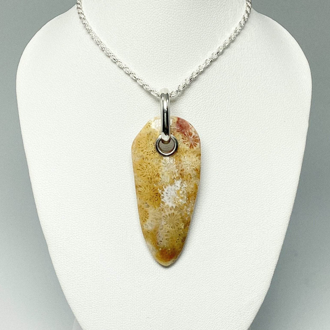 Fossilized Coral Pendant - Rocks and Gems Canada