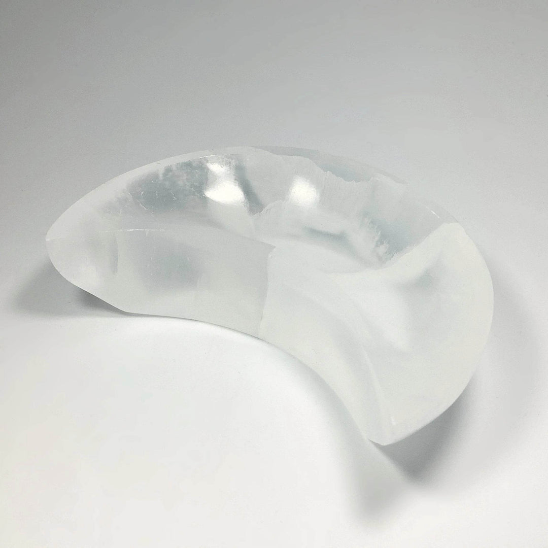 Selenite Half Moon Bowl - Rocks and Gems Canada