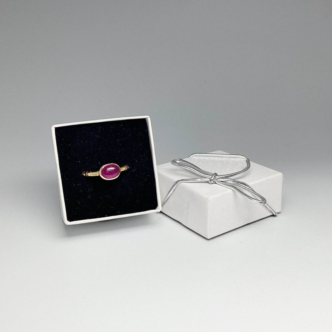 Pink Jade Gold Finish Ring - Rocks and Gems Canada