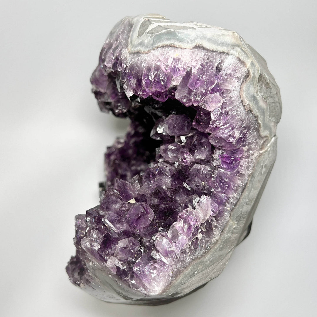 Large Amethyst Druze Cluster on Display Stand - Rocks and Gems Canada