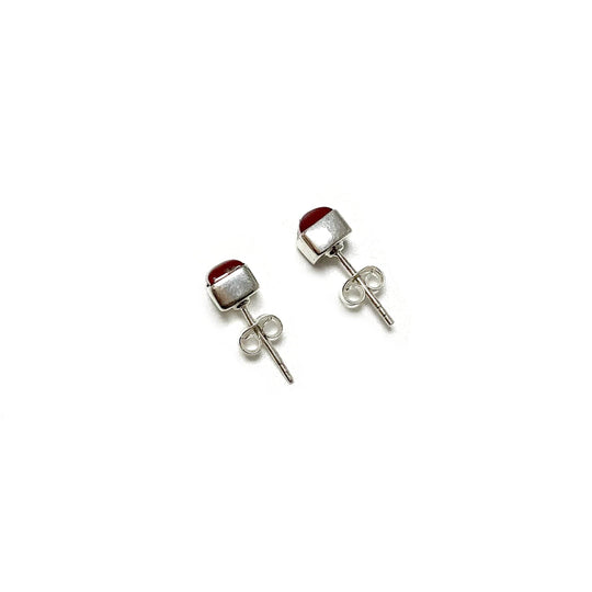 Carnelian Agate Stud Earrings - Rocks and Gems Canada