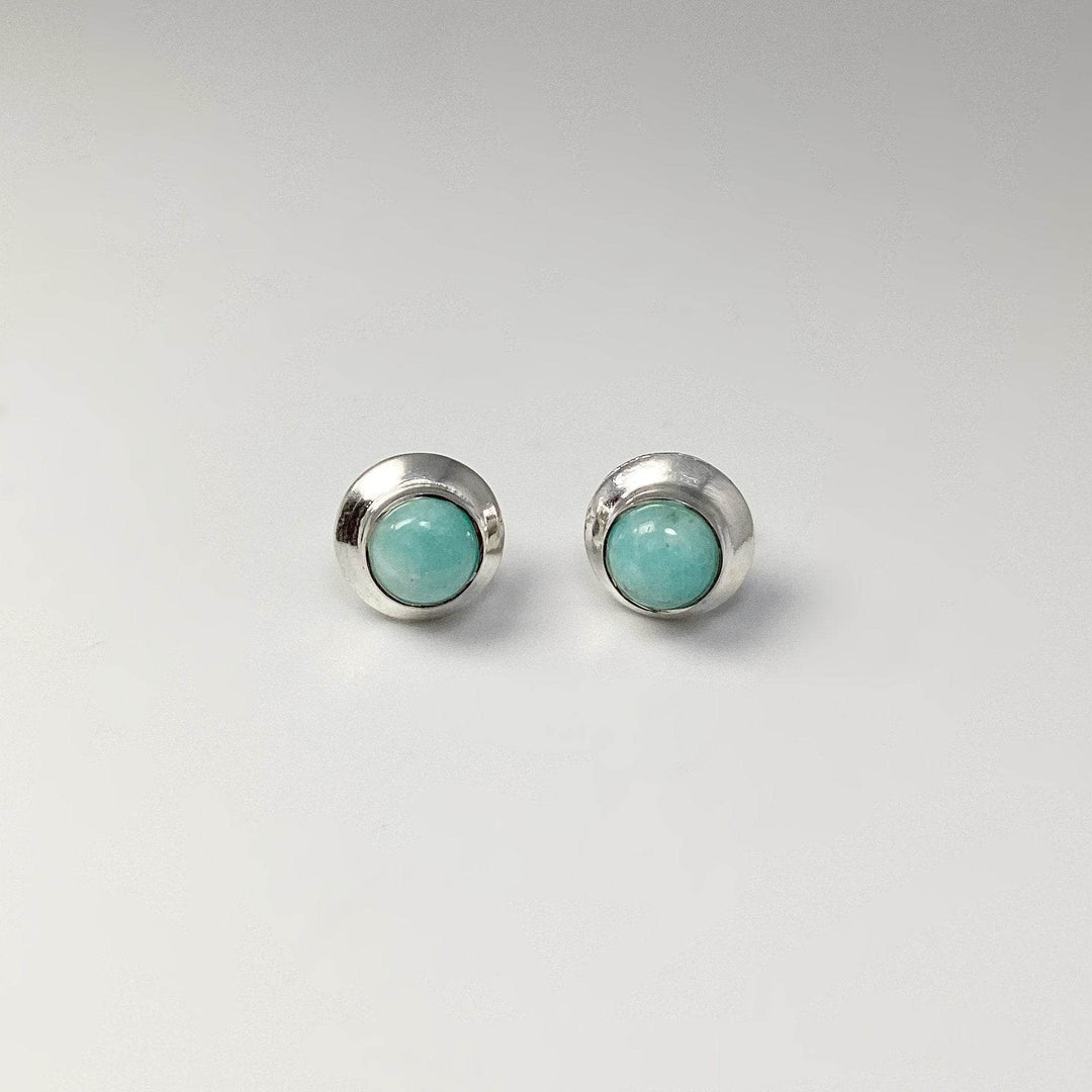 Amazonite Stud Earrings - Rocks and Gems Canada