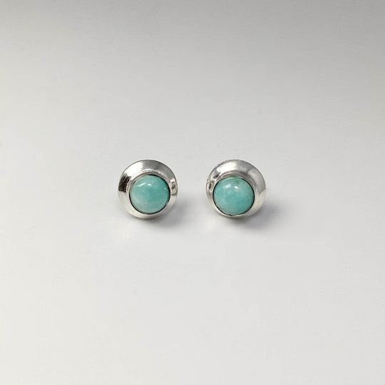 Amazonite Stud Earrings - Rocks and Gems Canada