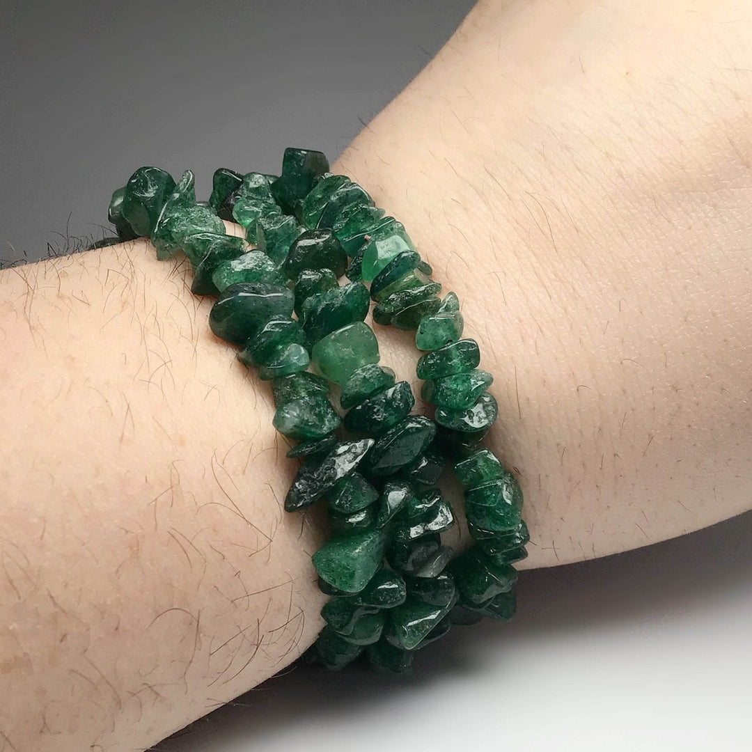 Green Fuchsite Chip Beaded Bracelet - Rocks and Gems Canada