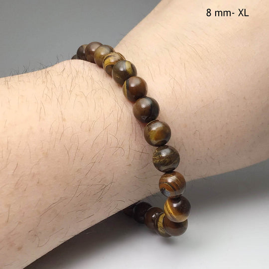 Brown Gold Tiger Iron Beaded Bracelet - Rocks and Gems Canada