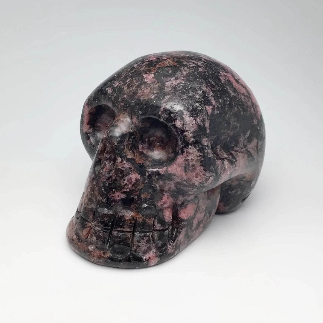 Carved Rhodonite Skull - Rocks and Gems Canada