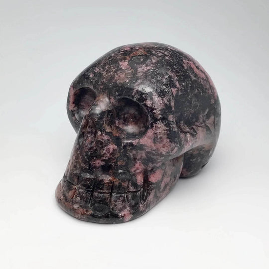 Carved Rhodonite Skull - Rocks and Gems Canada