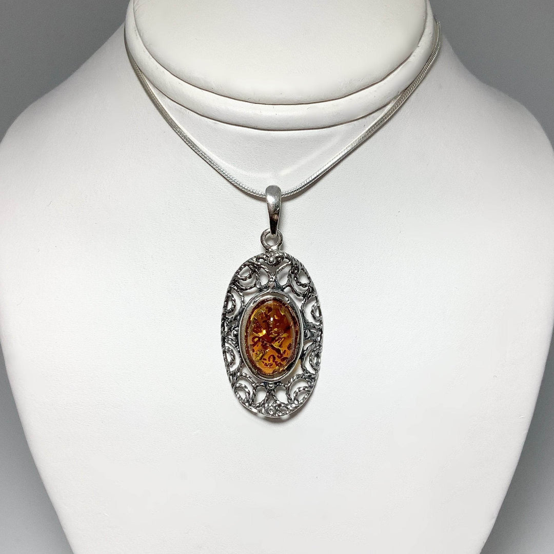 Cognac Amber Pendant - Rocks and Gems Canada