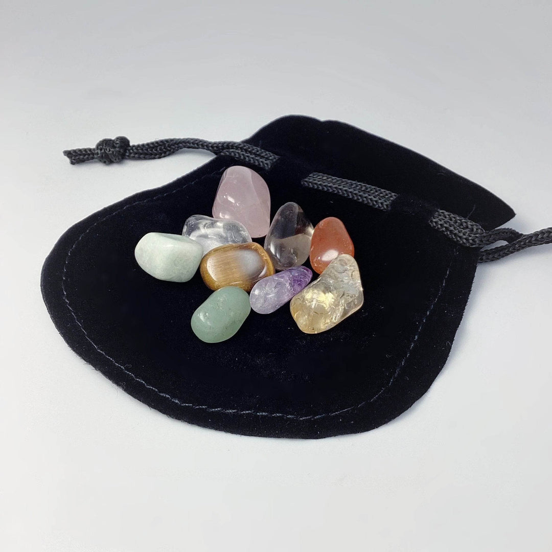 Mini Chakra Tumbles Pouch - Rocks and Gems Canada