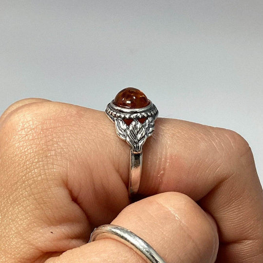 Cognac Amber Ring - Rocks and Gems Canada