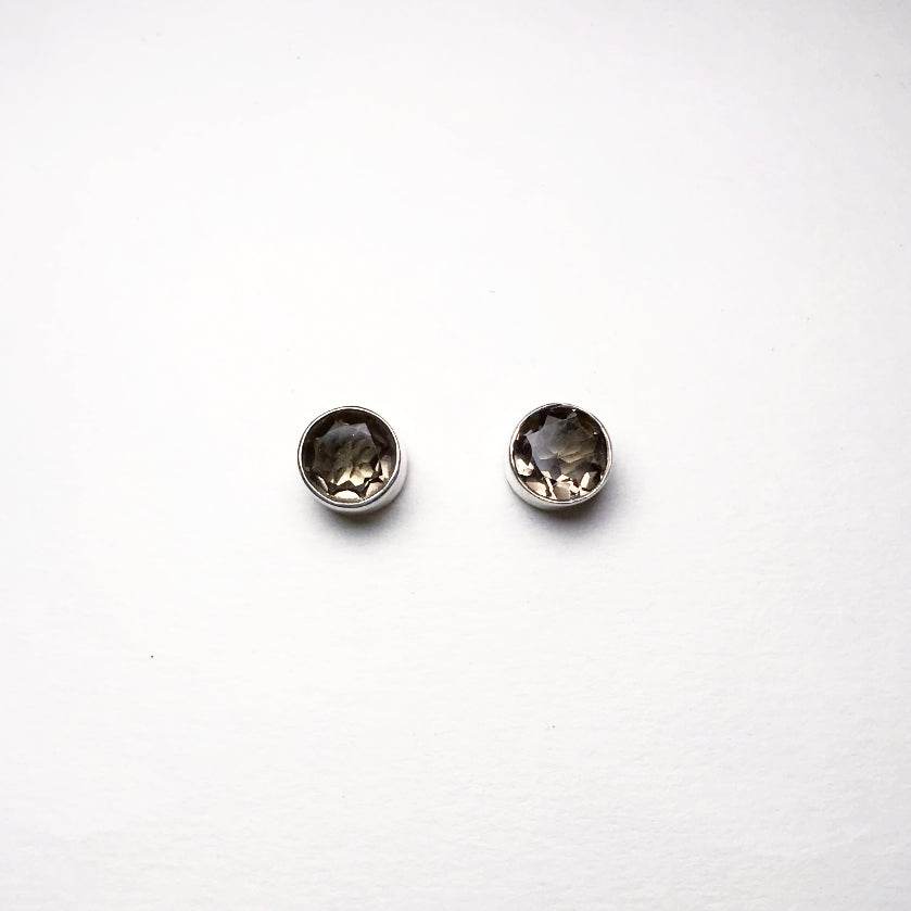 Smoky Quartz Stud Earrings - Rocks and Gems Canada