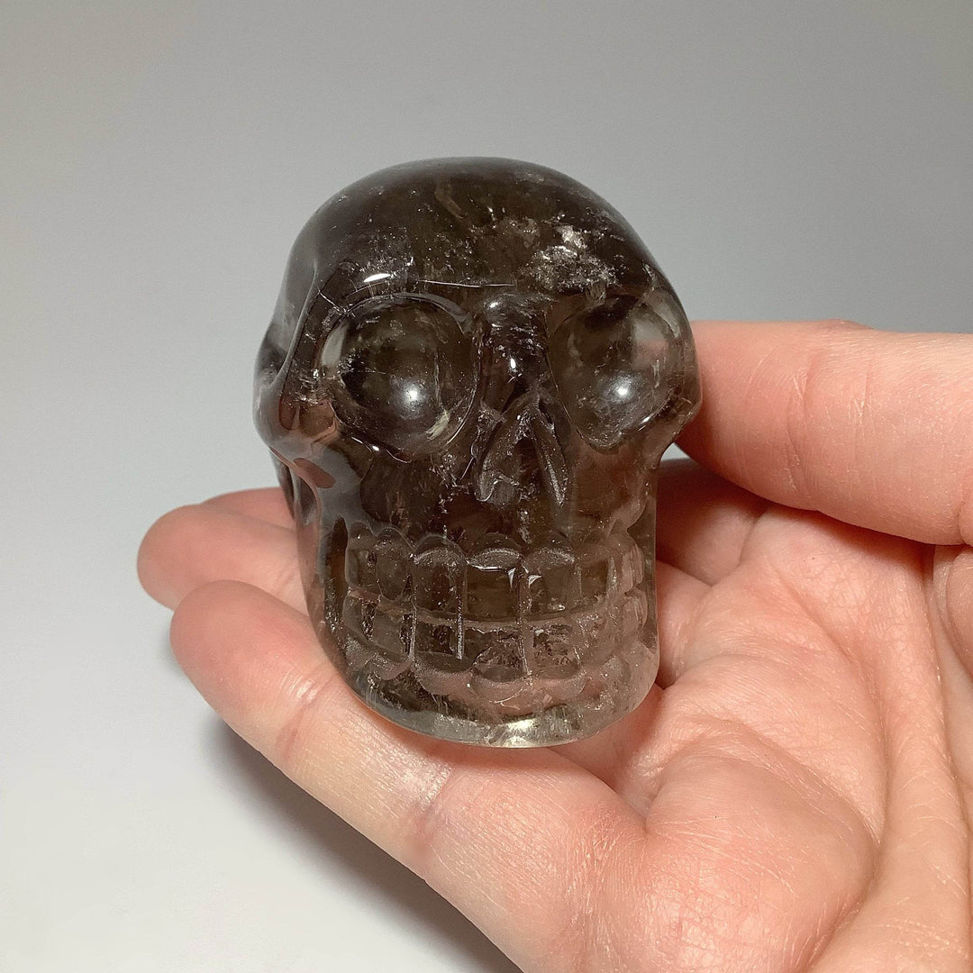 Carved Smoky Quartz Crystal Skull - Rocks and Gems Canada