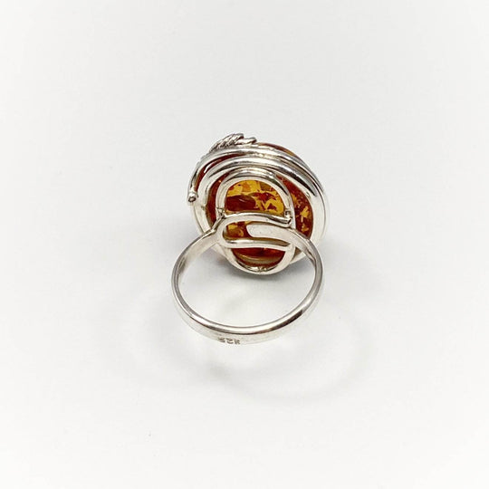 Cognac Amber Ring - Rocks and Gems Canada
