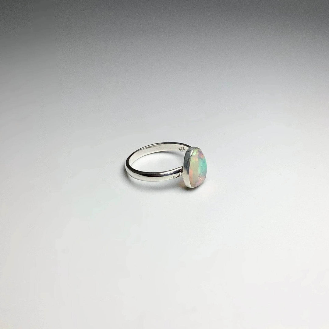 Faceted Ethiopian Fire Opal Ring - Rocks and Gems Canada
