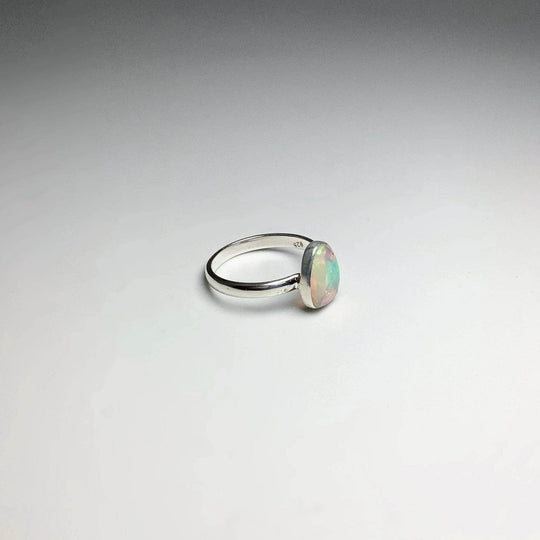 Faceted Ethiopian Fire Opal Ring - Rocks and Gems Canada