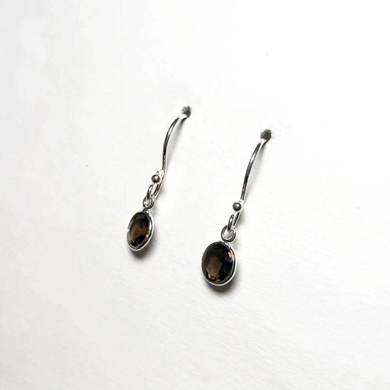 Smoky Quartz Dangle Earrings - Rocks and Gems Canada