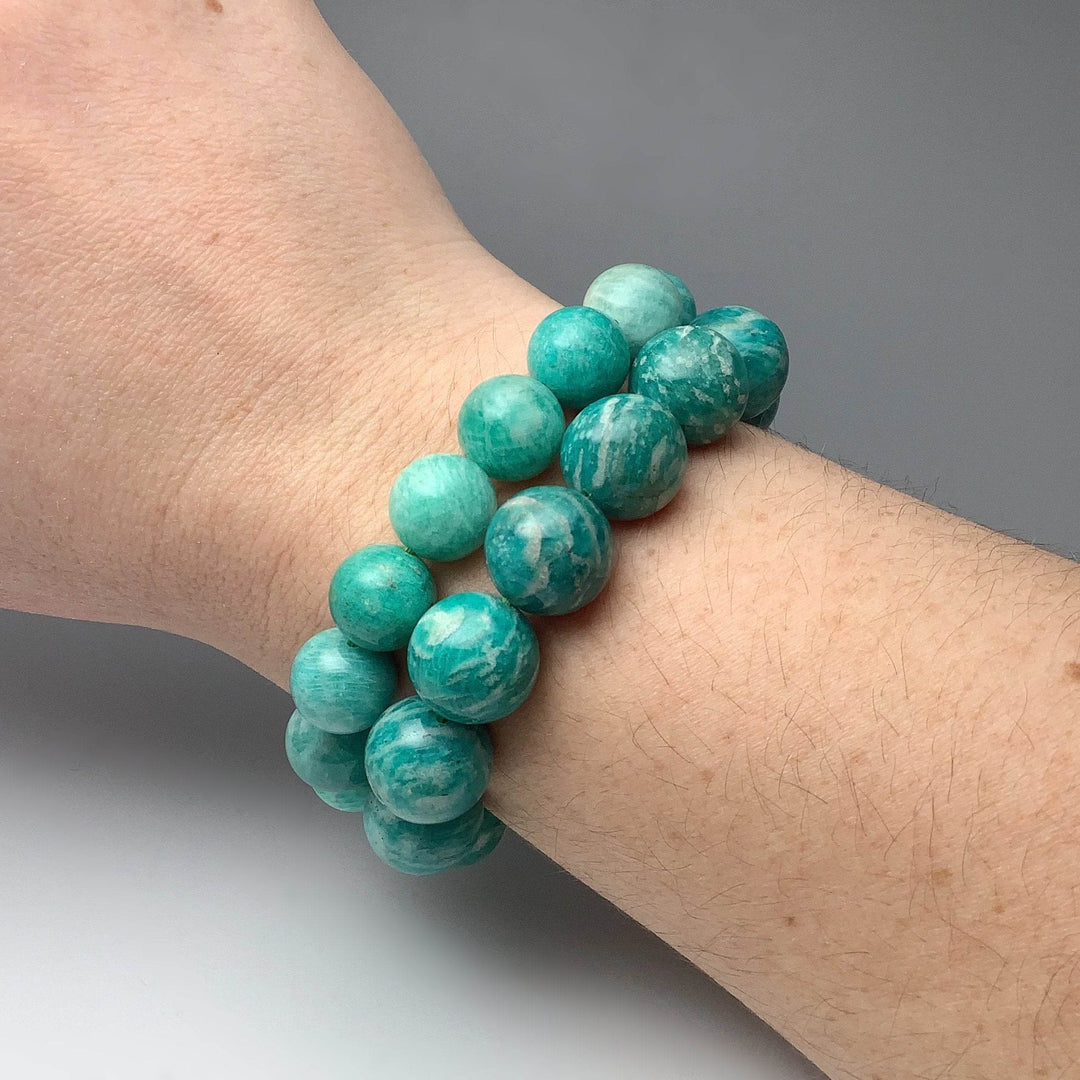 Striped Amazonite Beaded Bracelet - Rocks and Gems Canada
