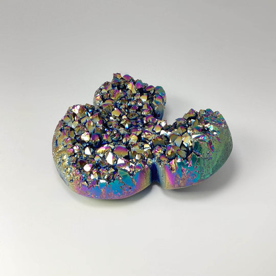 Rainbow Amethyst Druze Cluster Bear Carving - Rocks and Gems Canada