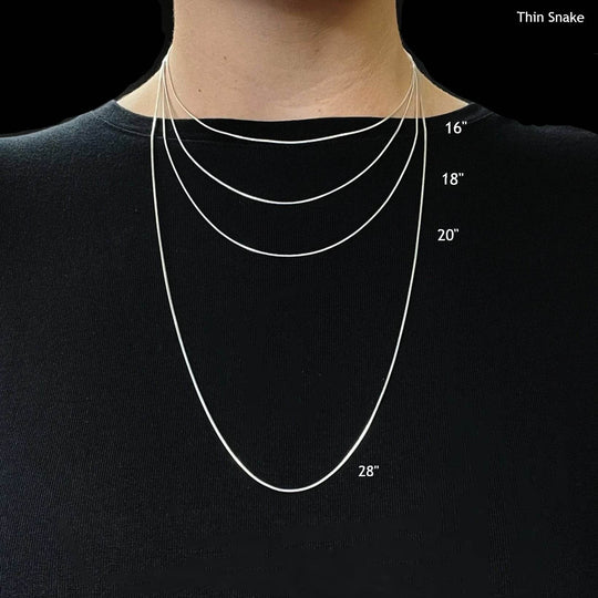 Sterling Silver Chain - Snake Style - Rocks and Gems Canada