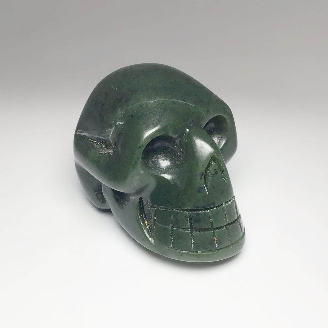 Carved Canadian Jade Skull - Rocks and Gems Canada