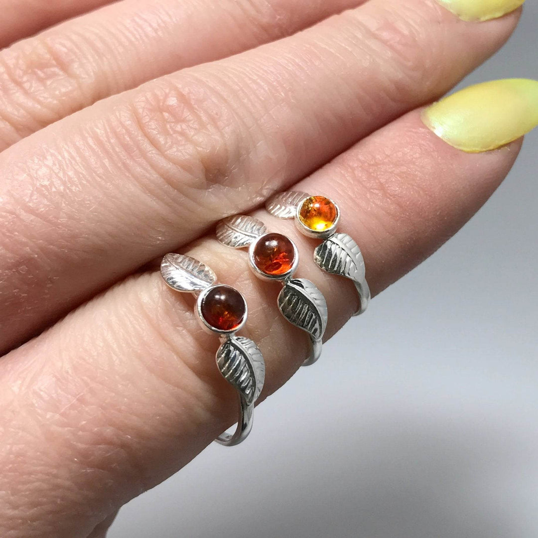 Cognac Amber Ring - Rocks and Gems Canada