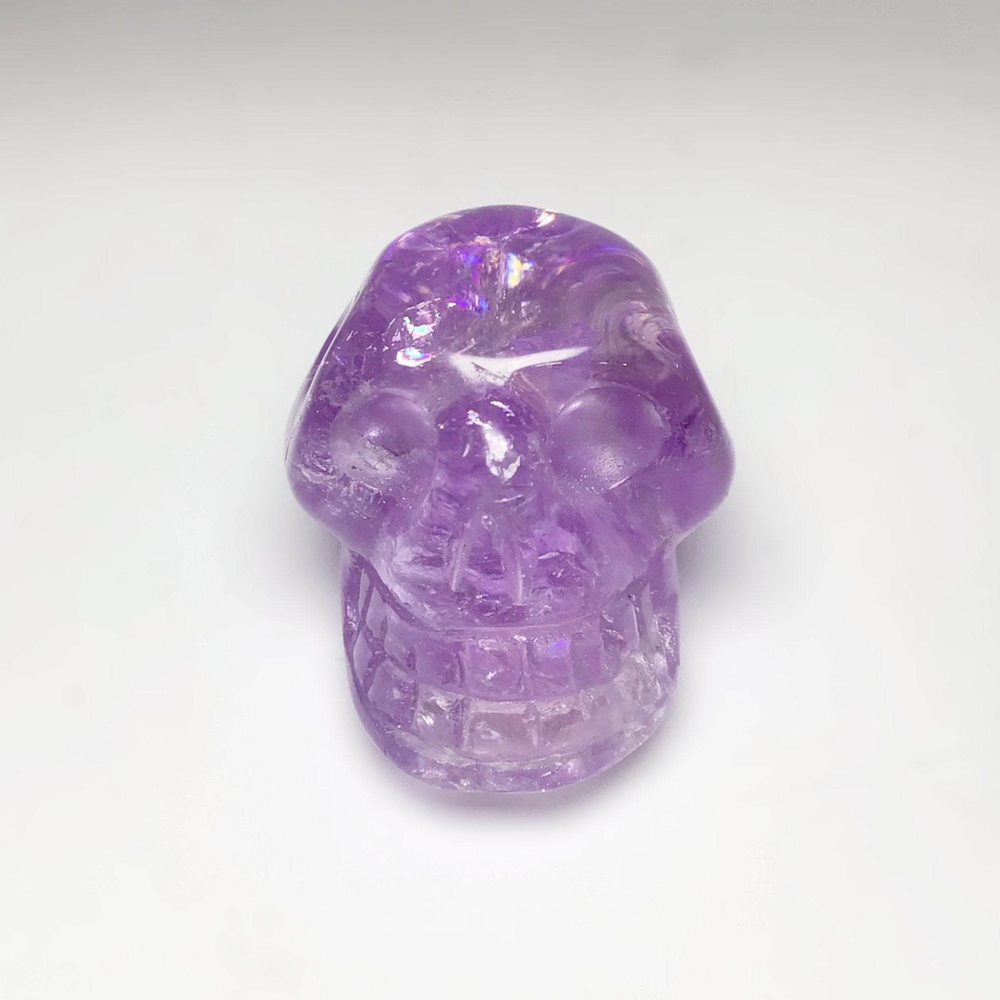 Carved Amethyst Crystal Skull - Rocks and Gems Canada