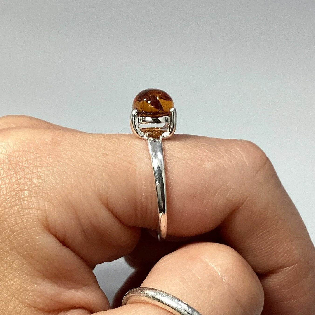 Cognac Amber Ring - Rocks and Gems Canada