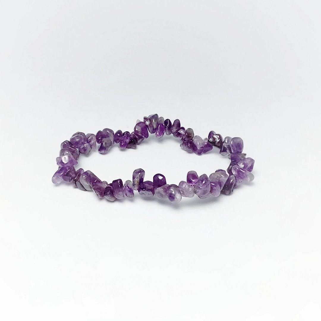 Amethyst Chip Beaded Bracelet - Rocks and Gems Canada