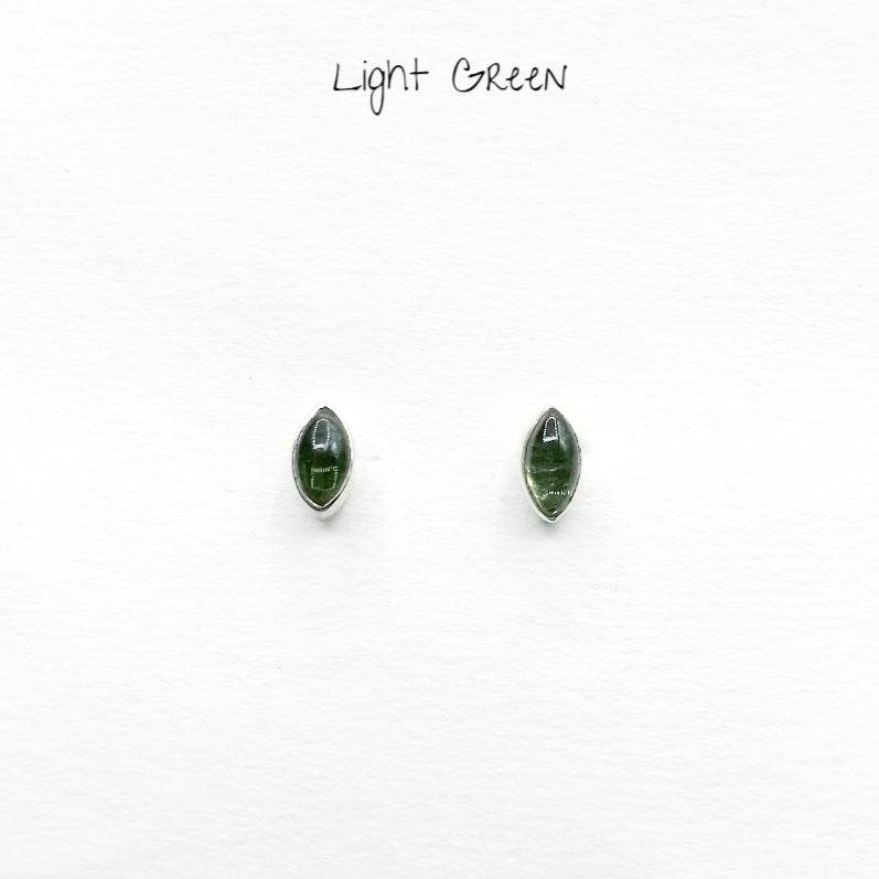 Green Tourmaline Stud Earrings - Rocks and Gems Canada