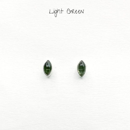 Green Tourmaline Stud Earrings - Rocks and Gems Canada
