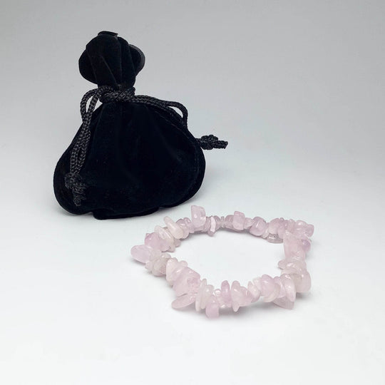 Kunzite Chip Beaded Bracelet - Rocks and Gems Canada
