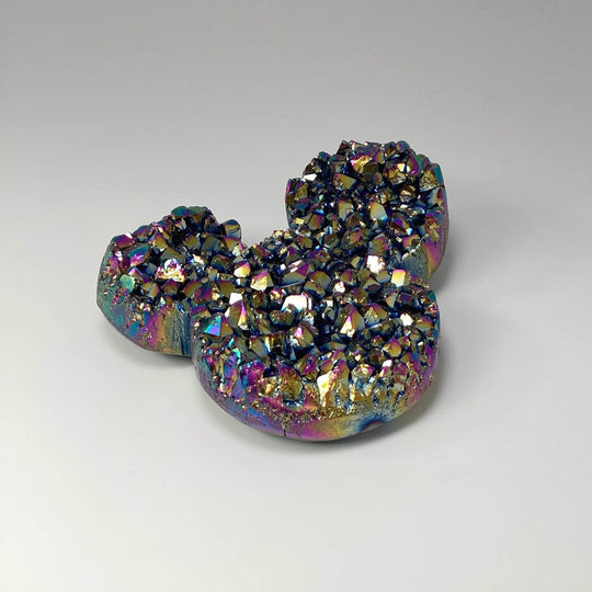 Rainbow Amethyst Druze Cluster Bear Carving - Rocks and Gems Canada