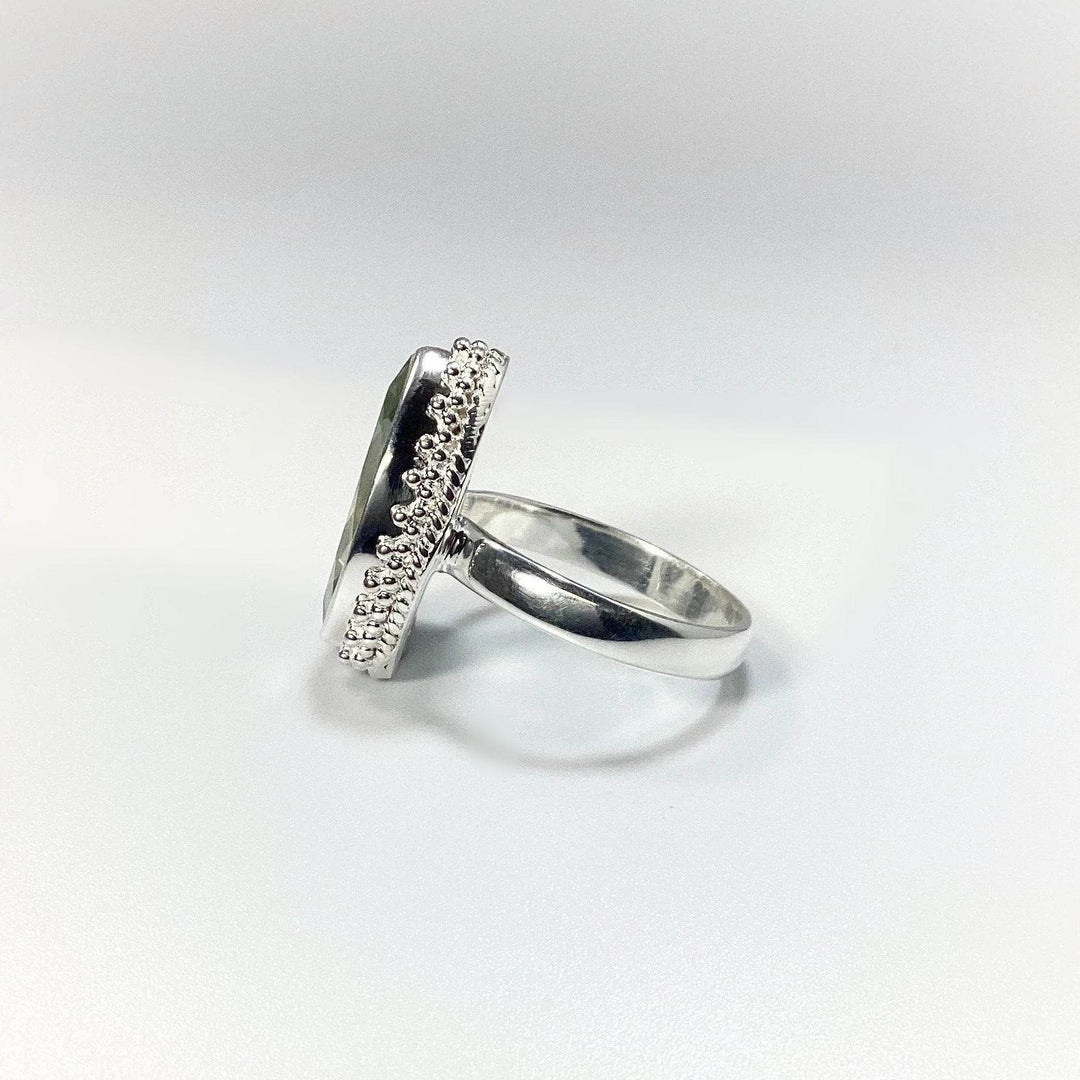 Green Amethyst Marquise Cut Ring - Rocks and Gems Canada