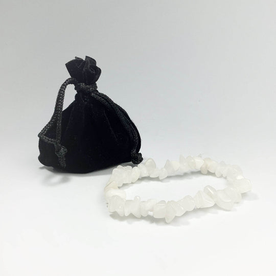 Milky Jade Chunky Chip Beaded Bracelet - Rocks and Gems Canada